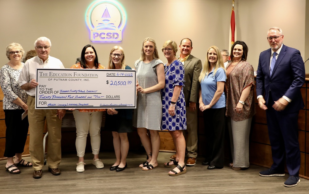 The Education Foundation of Putnam County Presents Check for Multi-Sensory Learning Program