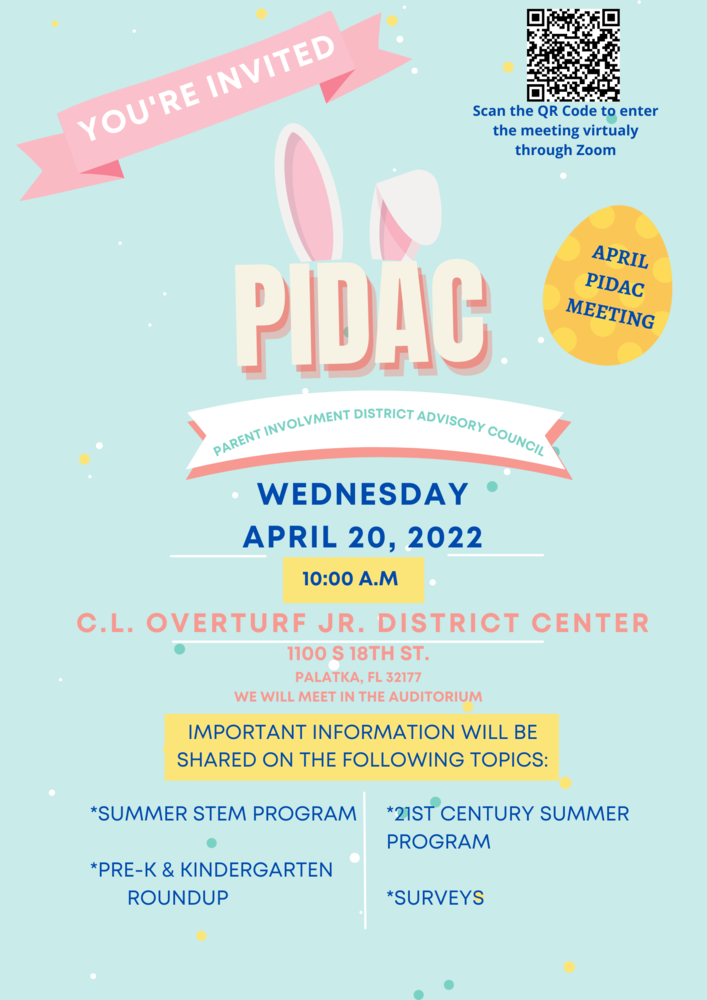 PIDAC - April Meeting