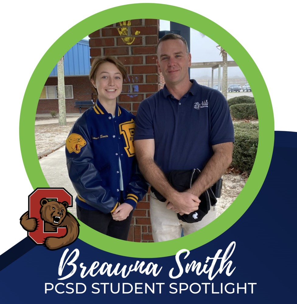 Breawna Smith and Principal Theobold