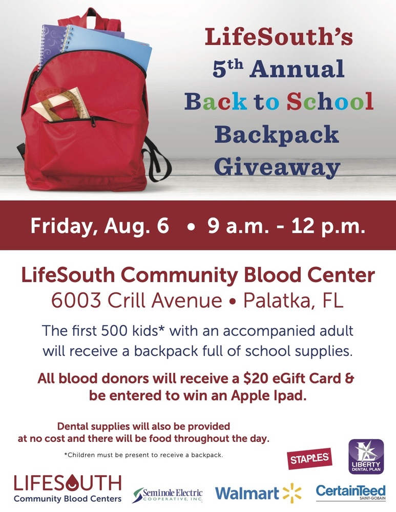 LifeSouth Backpack Giveaway