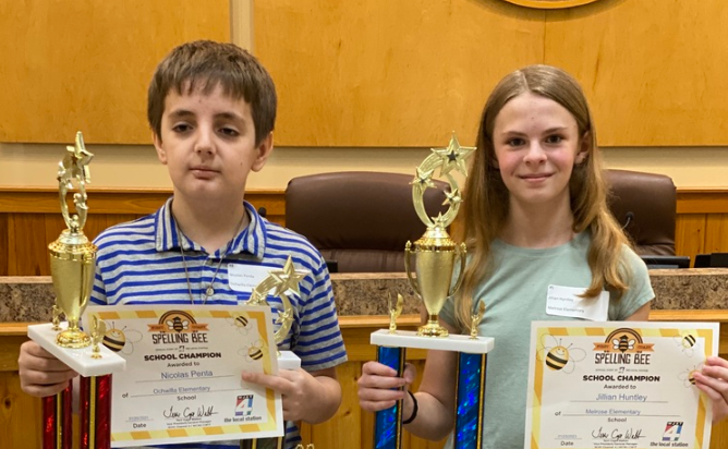PCSD Spelling Bee Champion & Runner-Up