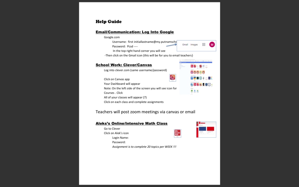 Help Guide for Clever/Canvas
