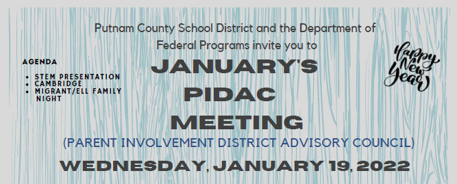 January PIDAC Meeting