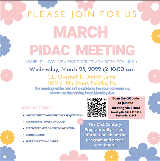 March PCSD PIDAC Meeting
