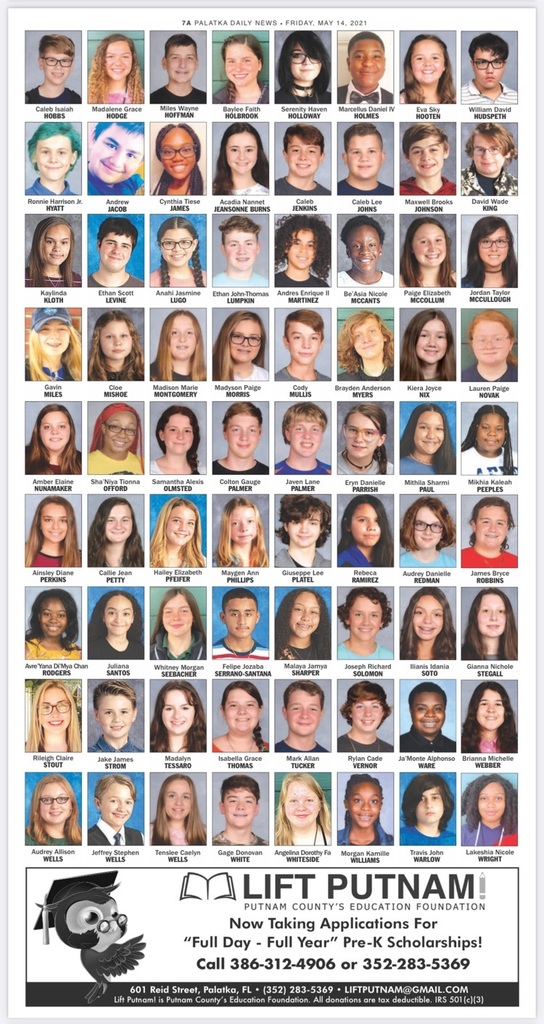 TOP 8th Grade Scholars