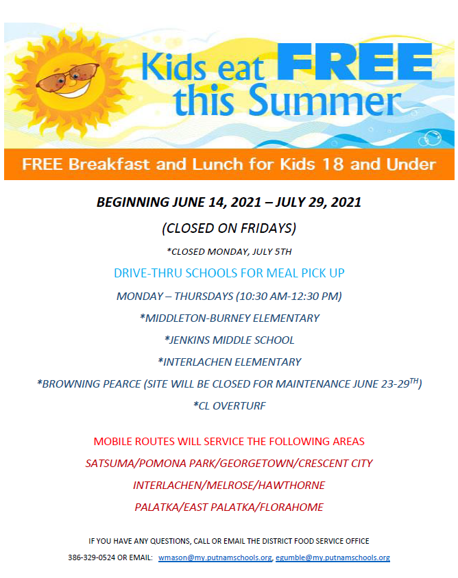 Kids eat FREE this Summer!